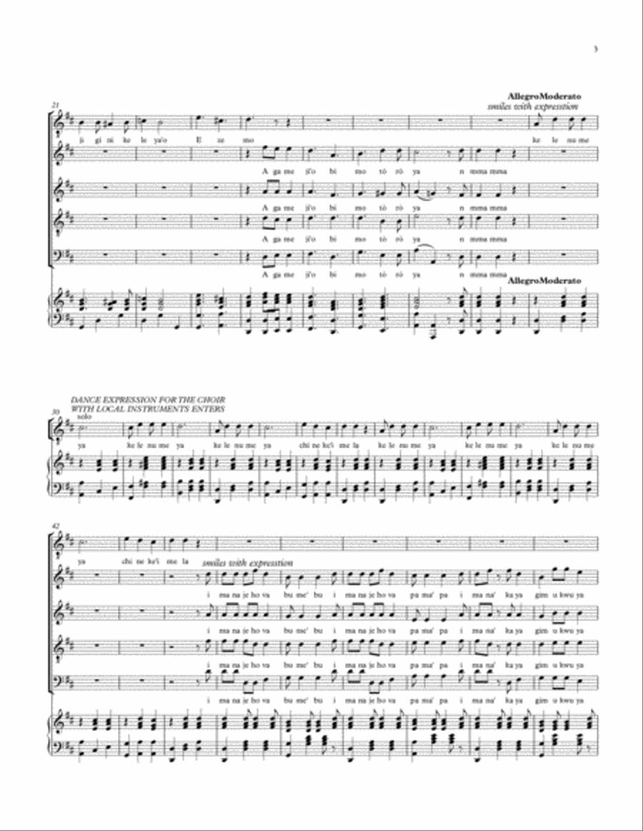 BURU ALLELUIA song 4-Part scores gallery preview page 3