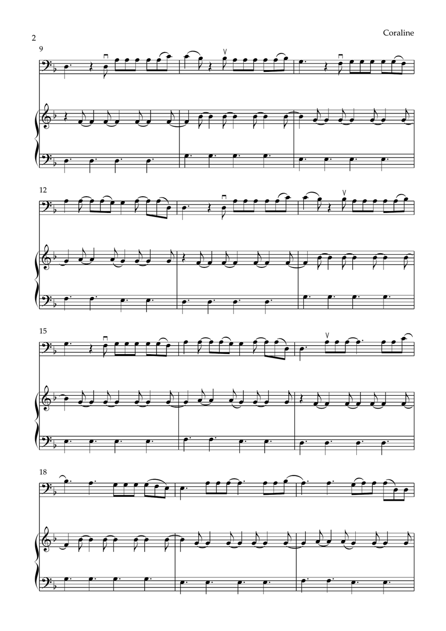 Coraline Piano scores gallery preview page 2