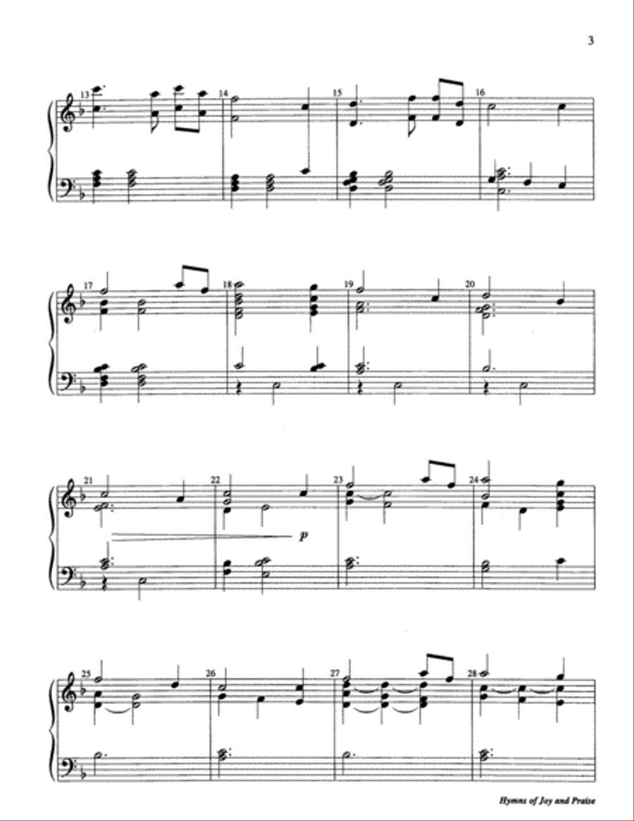 Hymns of Joy and Praise, Vol 1 3-Octaves scores gallery preview page 4