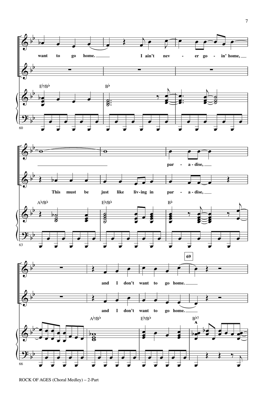 Rock Of Ages (Choral Medley) 2-Part scores gallery preview page 6