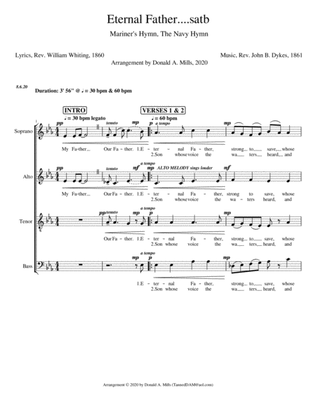 Book cover for Eternal Father, Strong To Save, SATB
