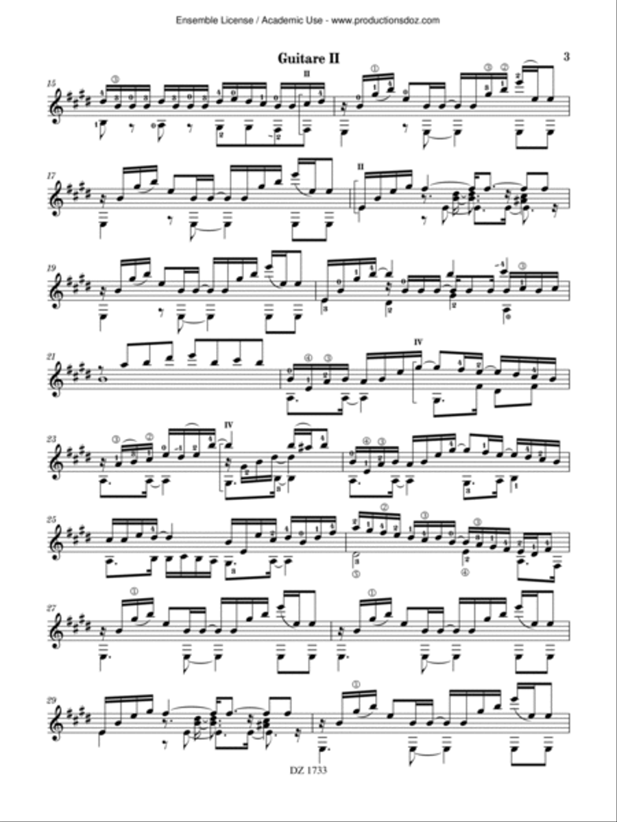 Trois-Rivières Classical Guitar scores gallery preview page 4