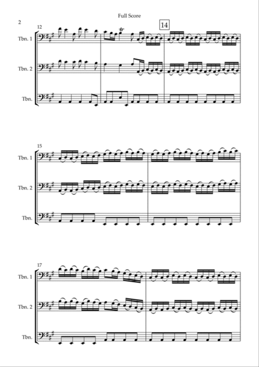 Spring (from Four Seasons of Antonio Vivaldi) for Trombone Trio Trombone Trio scores gallery preview page 2