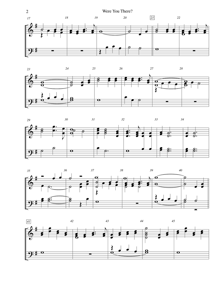 Were You There? - for 2-octave handbell choir 2-Octaves scores gallery preview page 2
