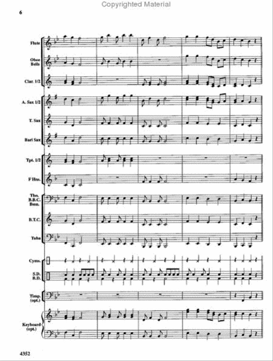 Hometown Hoedown Hometown Hoedown Concert Band scores gallery preview page 7