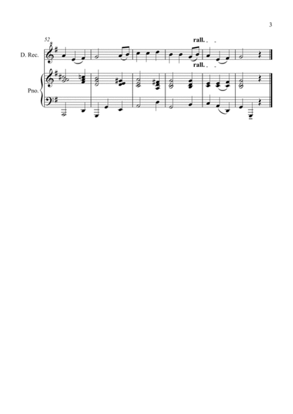 Away in a Manger for Descant Recorder and Piano image number null