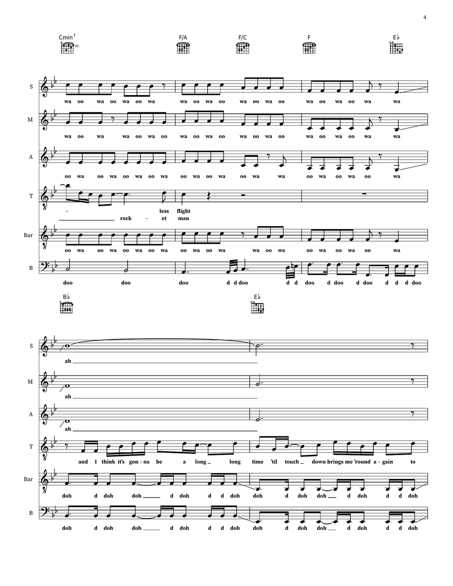 Rocket Man Choir scores gallery preview page 4