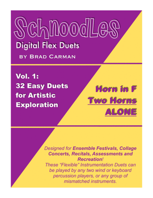 Schnoodles 32 Easy Duets for Horn in F