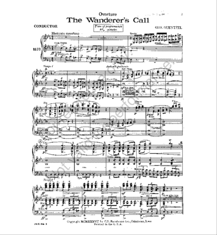 The Wanderer's Call The Wanderer's Call Concert Band scores gallery preview page 2