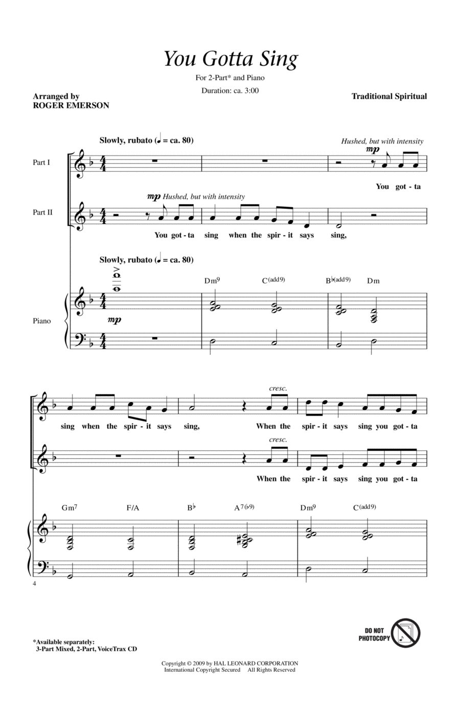 You Gotta Sing 2-Part scores gallery preview page 1