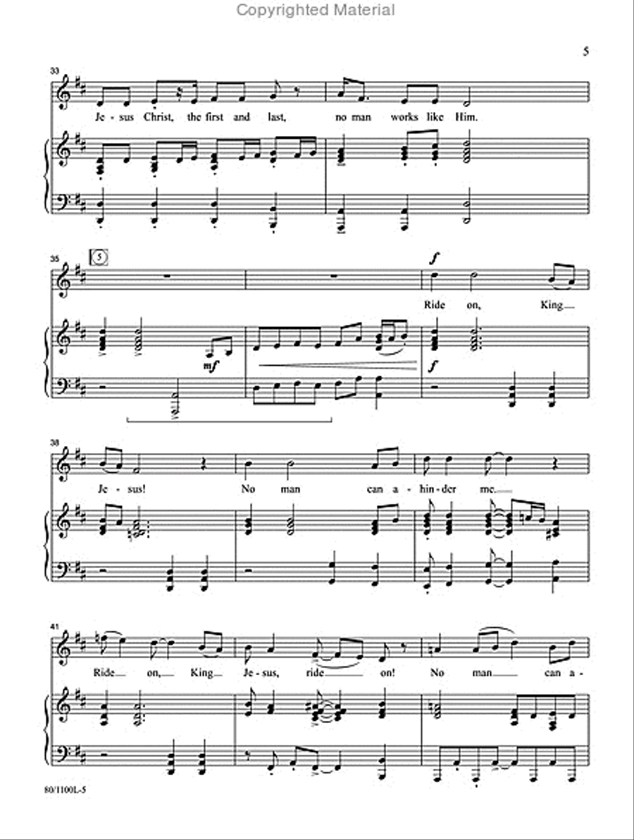 Ride On, King Jesus Ride On, King Jesus High Voice scores gallery preview page 5