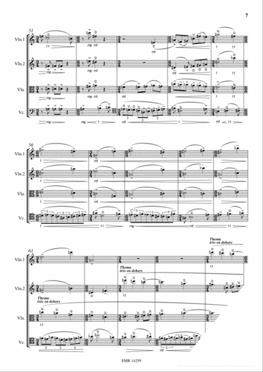 Les Elements Les Elements String Quartet scores gallery preview page 7