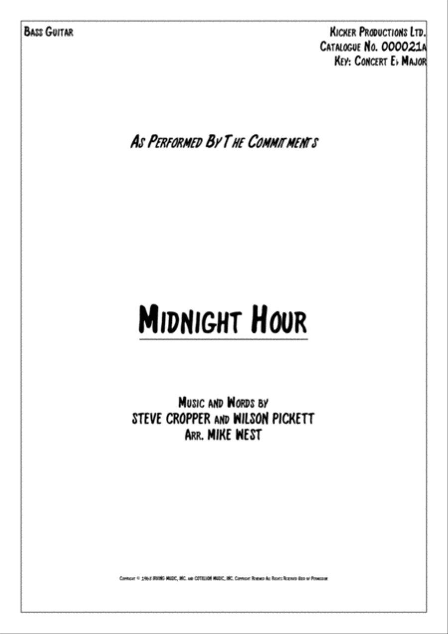 In The Midnight Hour In The Midnight Hour Bass Guitar scores gallery preview page 1
