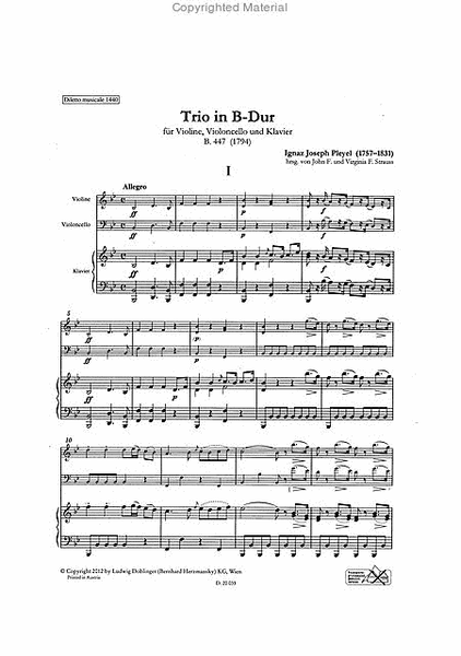 Trio in B-Dur B.447