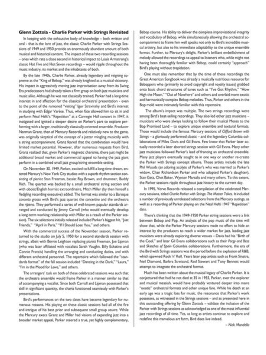 Charlie Parker with Strings Revisited Alto Saxophone scores gallery preview page 3