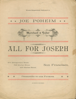 Book cover for All For Joseph