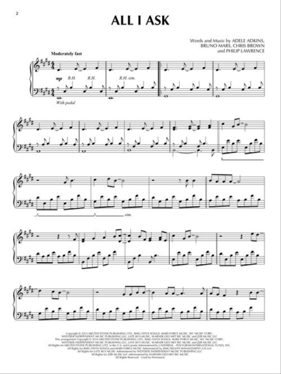 Adele for Piano Solo – 3rd Edition Piano Solo scores gallery preview page 4