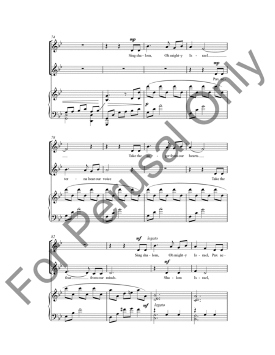 Peace (Choral Score) SA scores gallery preview page 7