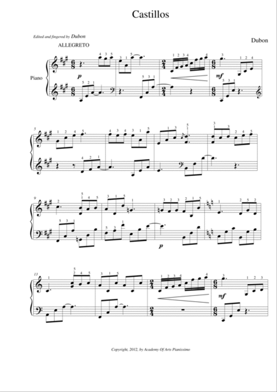 Castillos Castillos Piano Solo scores gallery preview page 2