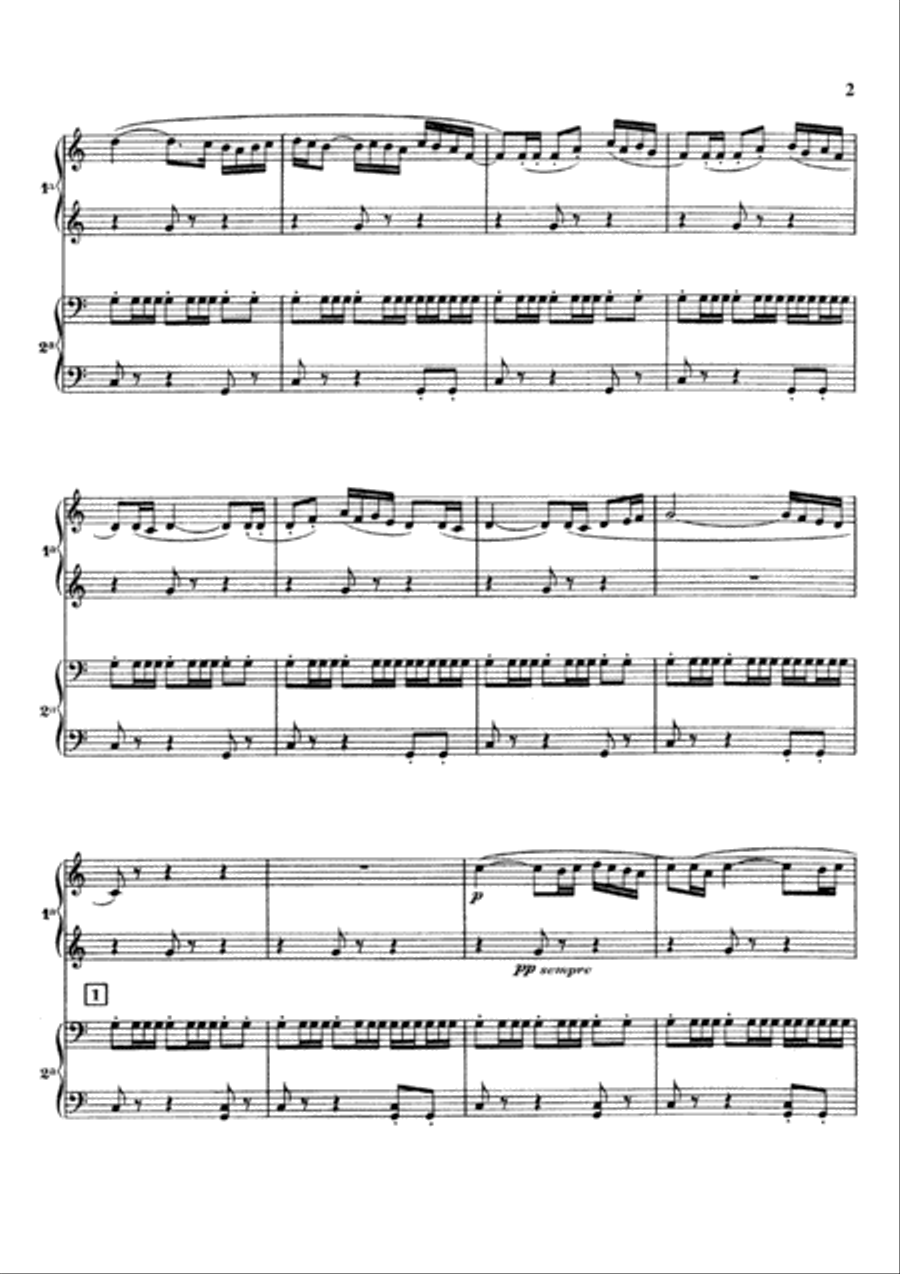 Ravel Bolero, for piano duet(1 piano, 4 hands), PR801 1 Piano, 4-Hands scores gallery preview page 2