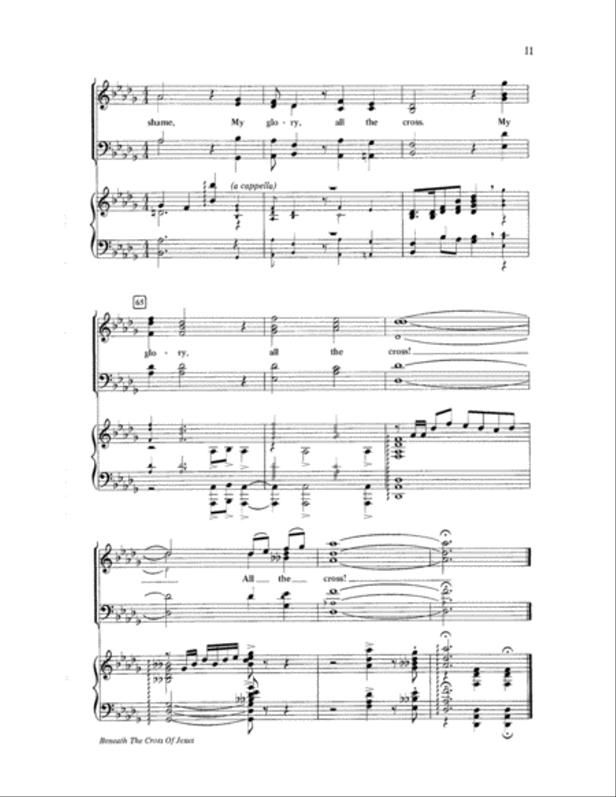 Beneath the Cross of Jesus 4-Part scores gallery preview page 11
