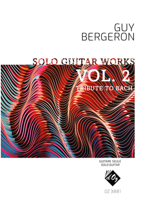 Book cover for Solo Guitar Works, vol. 2, tribute to Bach