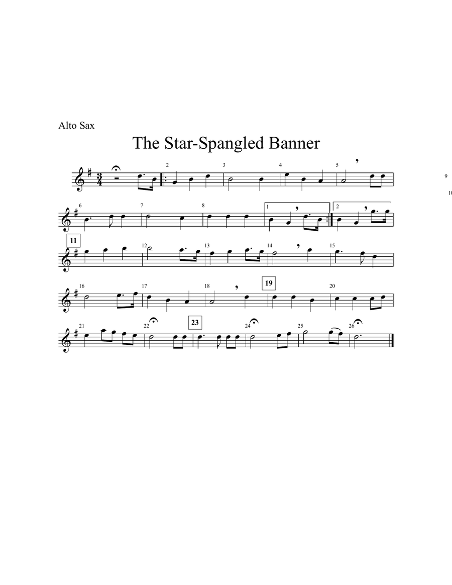 THE STAR-SPANGLED BANNER (USA National Anthem) - for pep band, basketball band, jazz combo, small j Concert Band scores gallery preview page 6