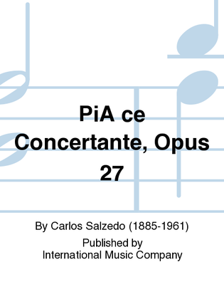 Piece Concertante, Opus 27