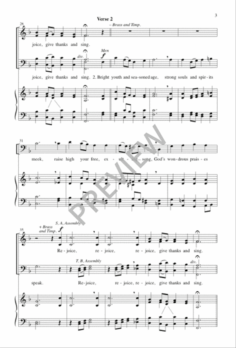 Rejoice, You Pure in Heart 4-Part scores gallery preview page 4