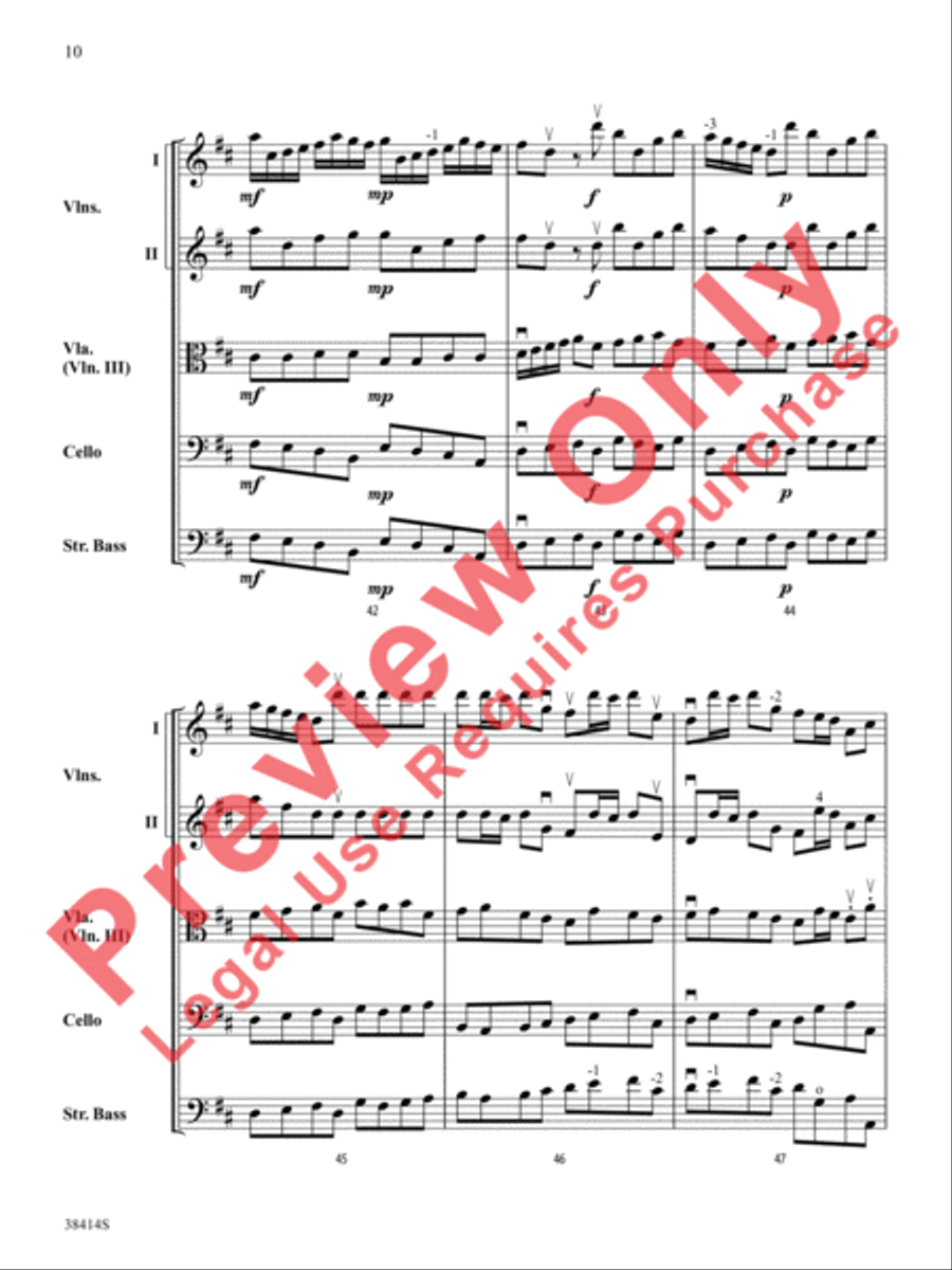 Concerto a Cinque, Opus 7, No. 1 String Orchestra scores gallery preview page 11