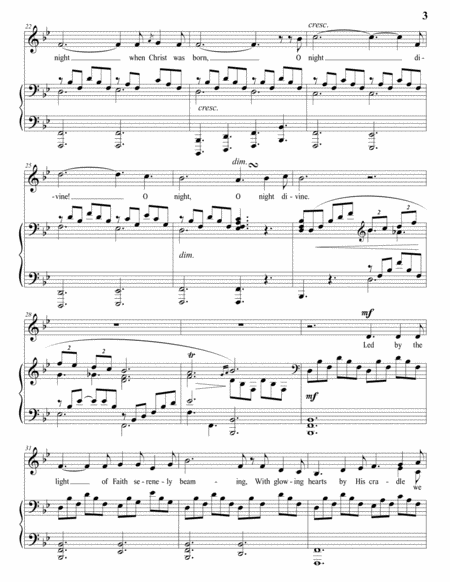 Oh Holy Night (D major - with chords) EASY (arr. Duda Oriontte) Sheet Music, Adolphe Adam