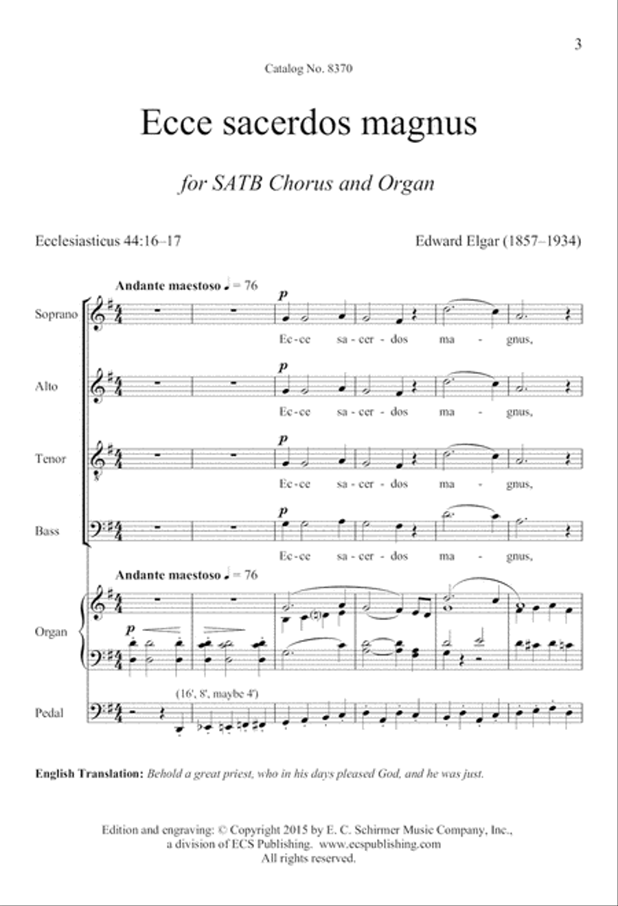 Ecce sacerdos magnus 4-Part scores gallery preview page 3