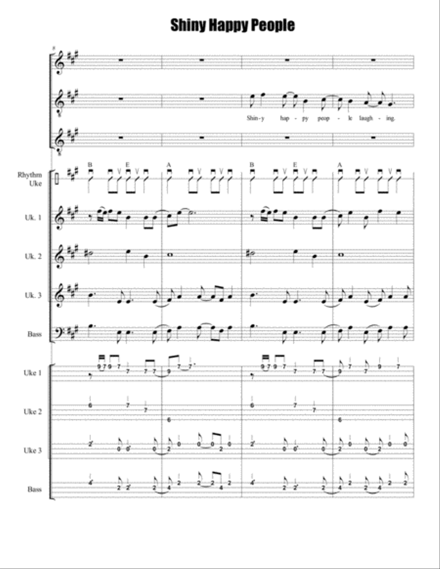 Shiny Happy People 3-Part scores gallery preview page 3