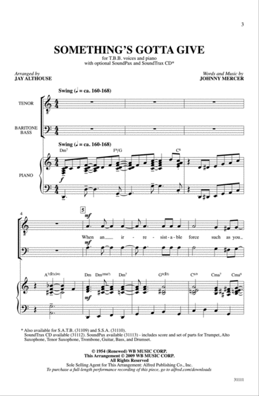 Something's Gotta Give Men's Choir scores gallery preview page 2