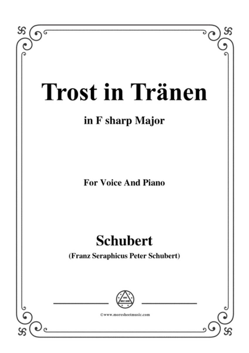 Schubert-Trost in Tränen,in F sharp Major,for Voice&Piano image number null