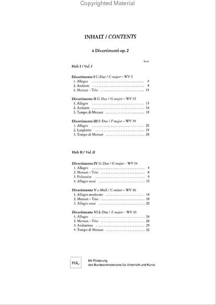 6 Divertimenti op. 2 Band 1 Piano scores gallery preview page 2