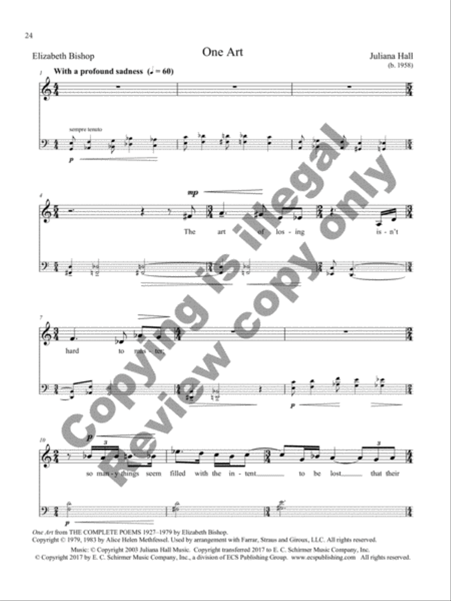 One Art Mezzo-Soprano Voice scores gallery preview page 11