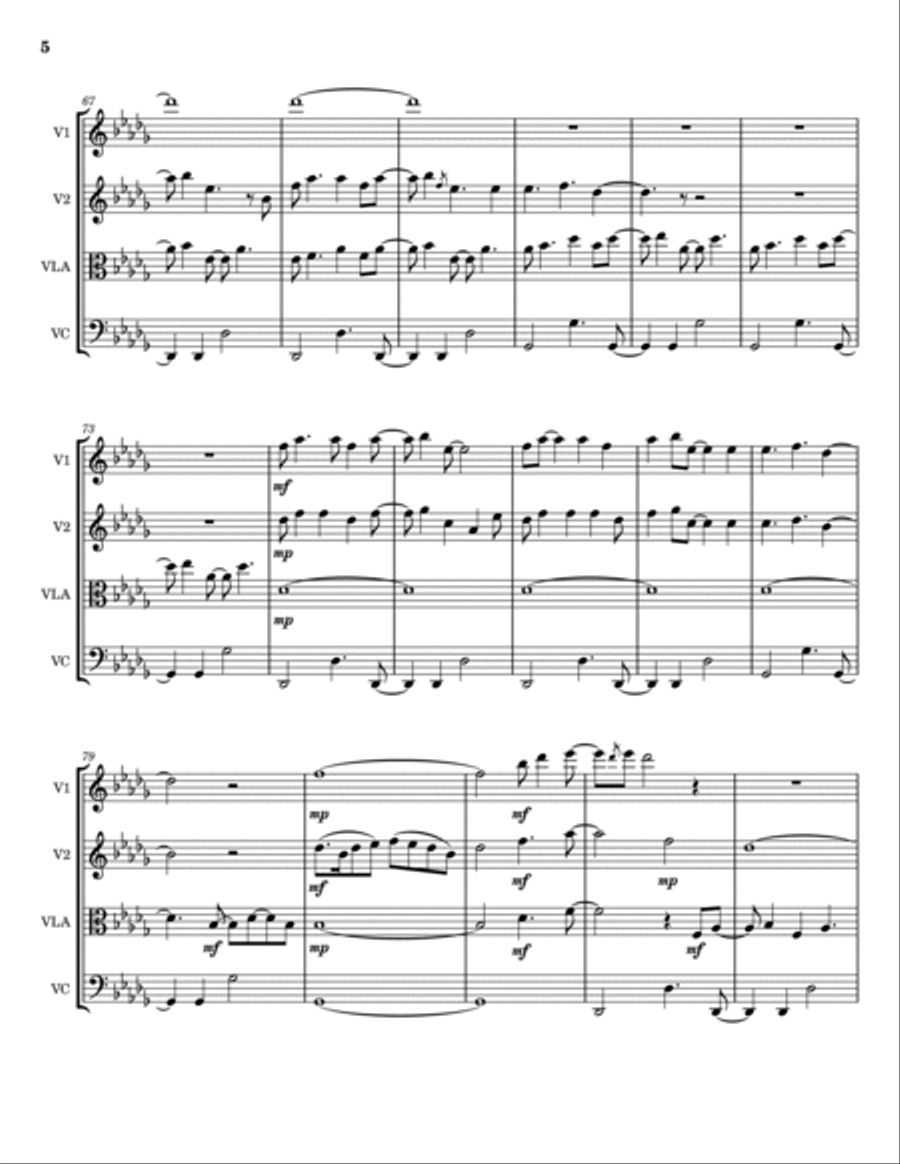 Free String Quartet scores gallery preview page 5
