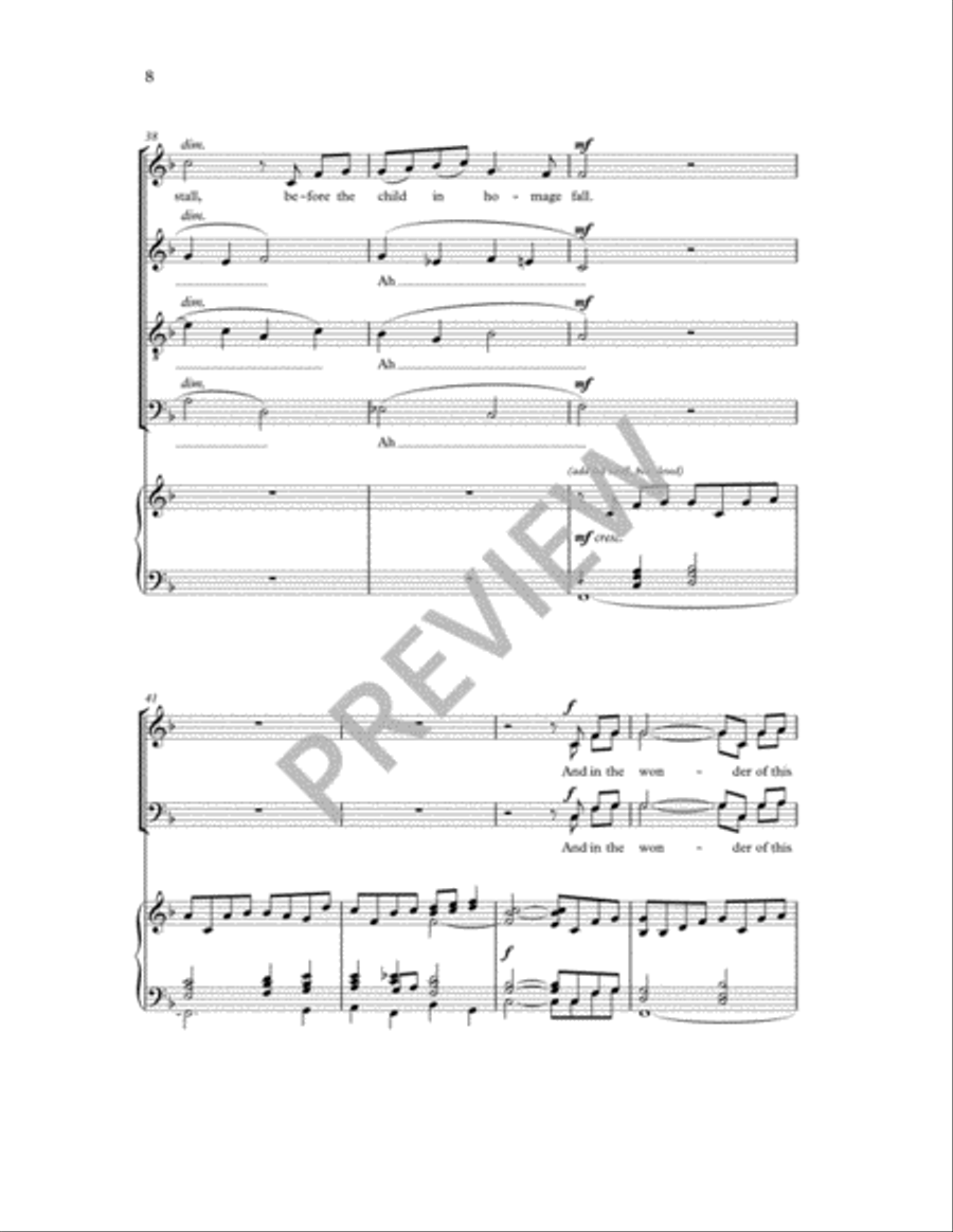 Carol of the Stable 4-Part scores gallery preview page 9
