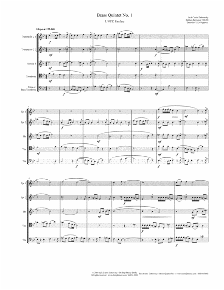 Brass Quintet No.1 Brass Quintet scores gallery preview page 3
