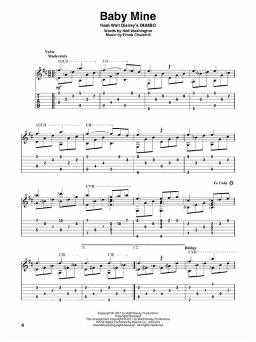 Disney Songs for Classical Guitar Acoustic Guitar scores gallery preview page 4