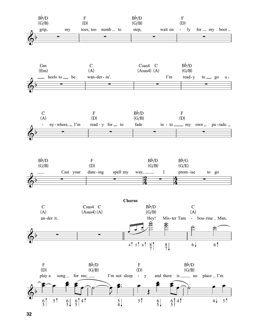 Mr. Tambourine Man Harmonica scores gallery preview page 4