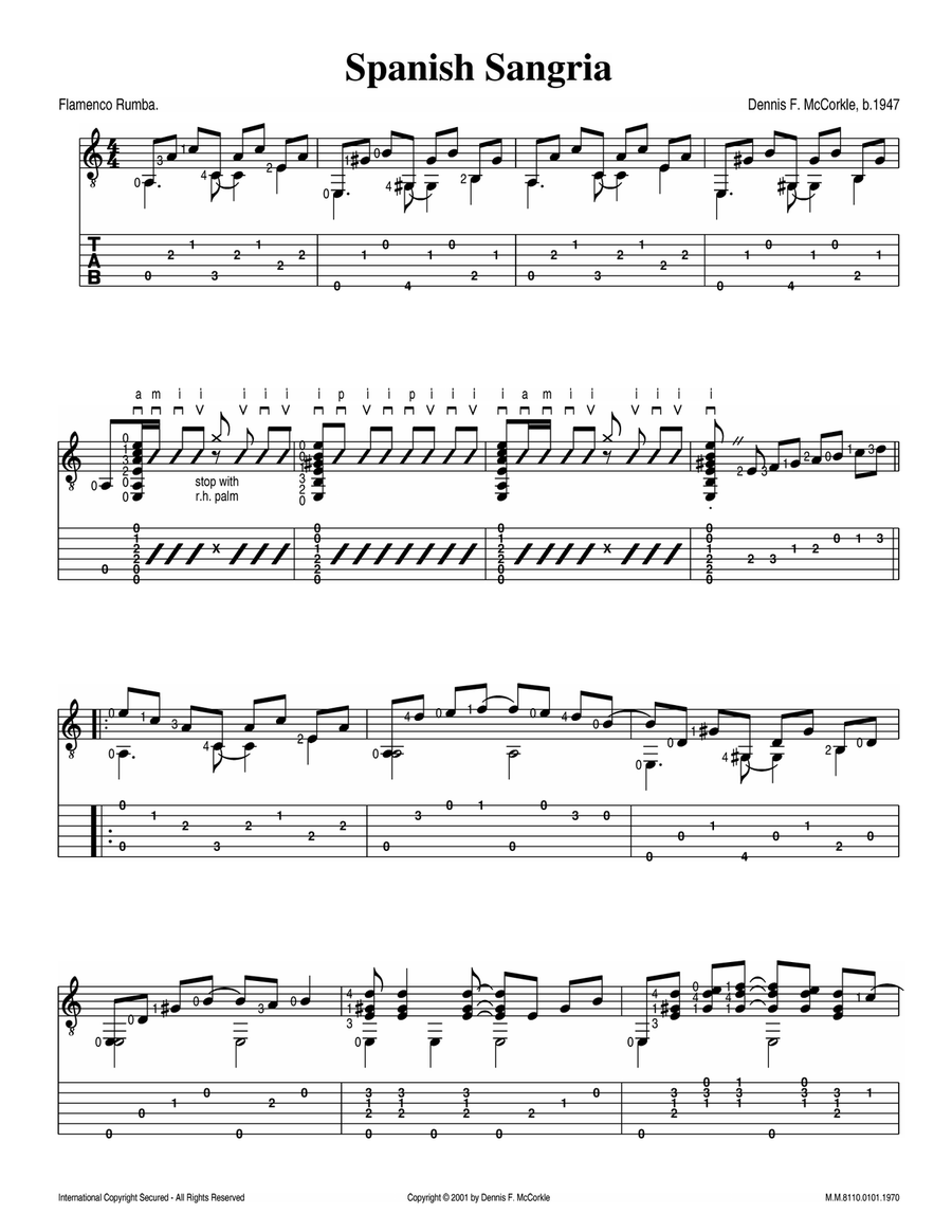 Spanish Sangria Spanish Sangria Guitar Solo scores gallery preview page 4