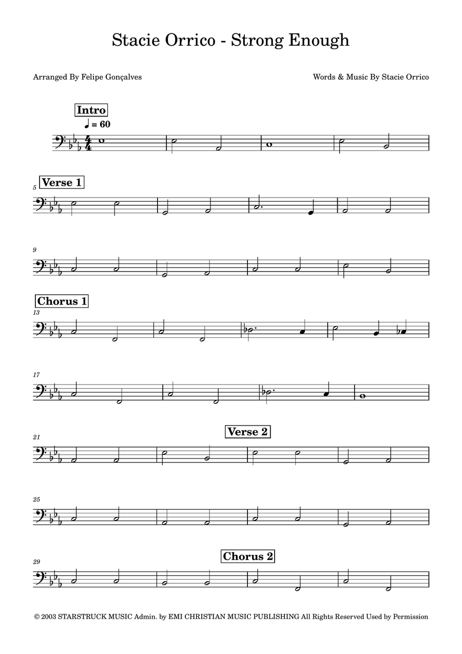 Strong Enough Acoustic Guitar scores gallery preview page 1
