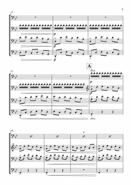 Asturias (Leyenda) - I. Albeñiz - For Cello Quartet (Full Score and Parts)