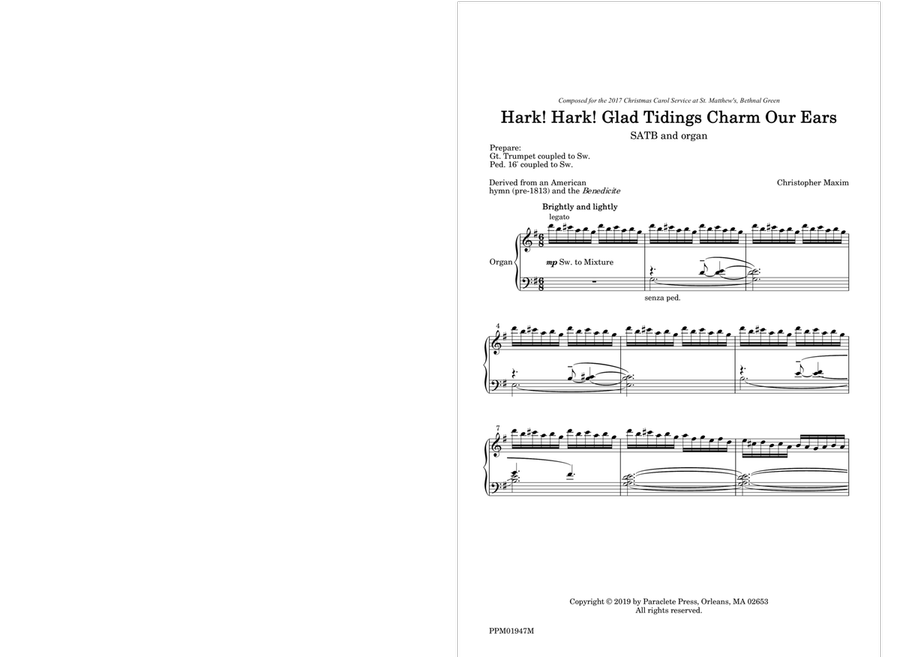 Hark! Hark! Glad Tidings Charm Our Ears