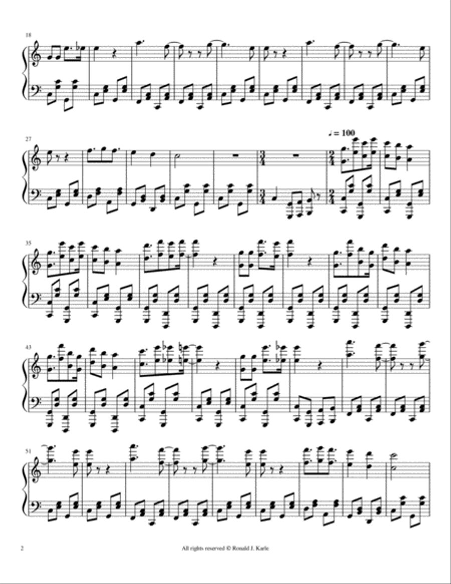 Open Bar Rag Piano Solo scores gallery preview page 2