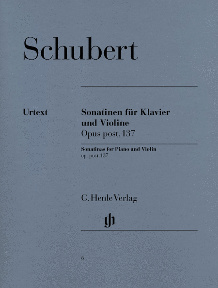 Schubert, Franz: Sonatinas for Piano and Violin op. post. 137