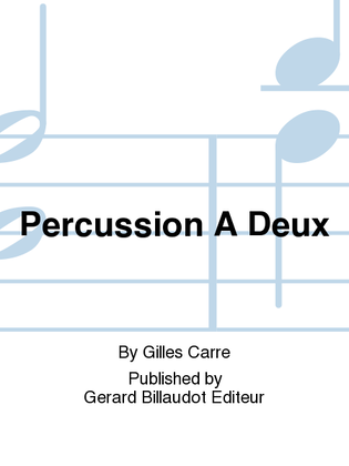 Book cover for Percussion A Deux