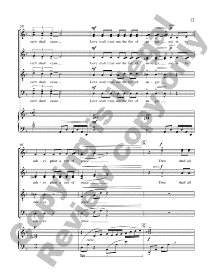 The Tree of Peace 4-Part scores gallery preview page 31